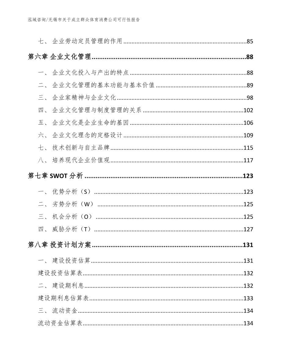 无锡市关于成立群众体育消费公司可行性报告_模板_第5页