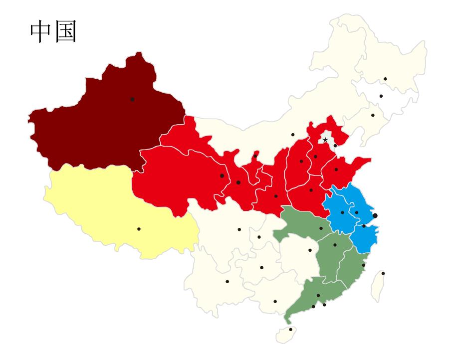 中国全图及各省地图底图PPT-素材课件_第1页