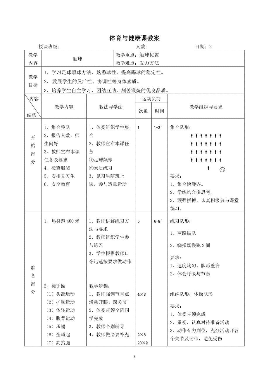 初中足球课教案_第5页