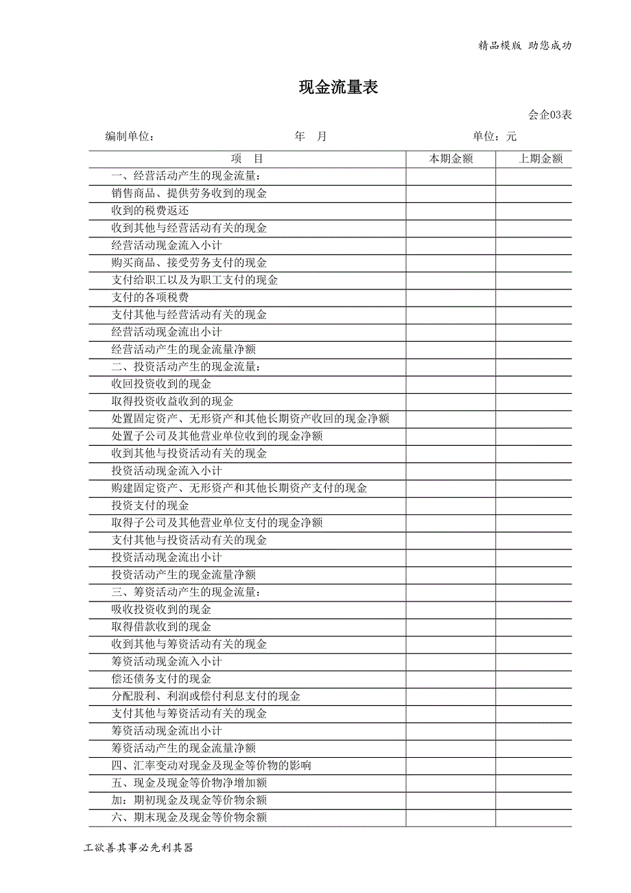 财务报表标准格式完整版_第3页