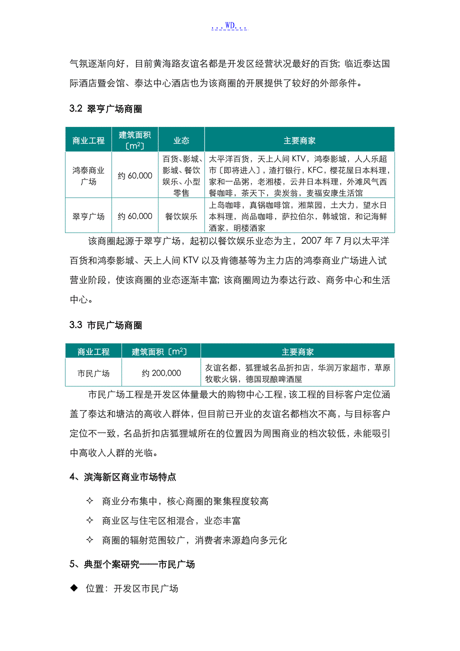 天津滨海新区商业市场调查研究报告_第2页