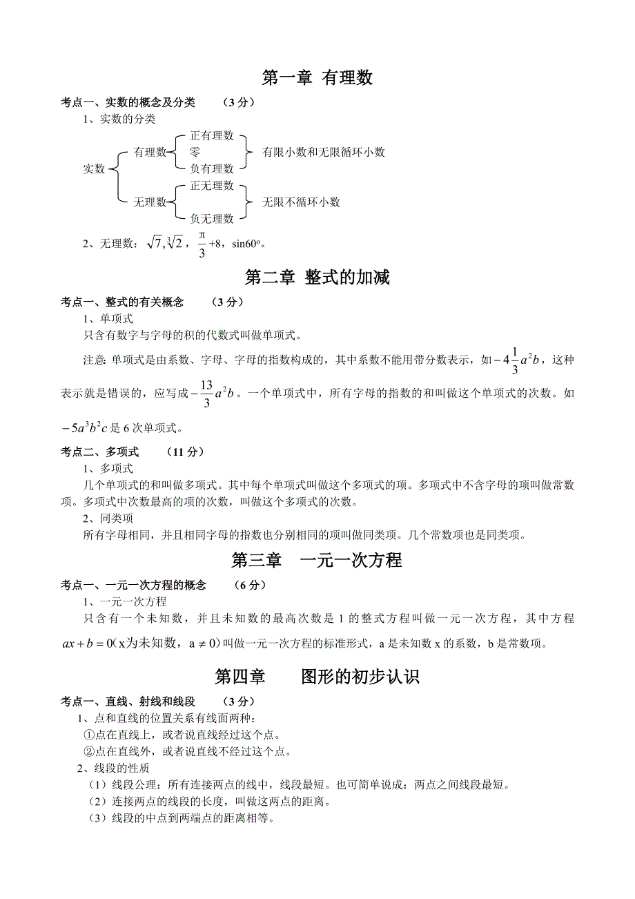 初中数学知识点归纳总结精华版_第1页