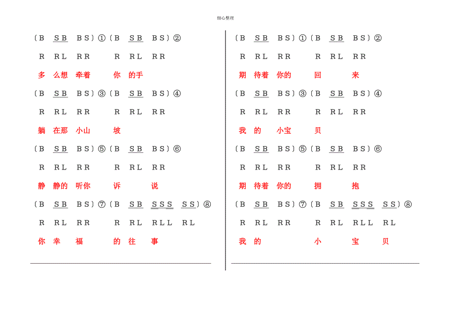 小宝贝非洲手鼓鼓谱_第2页