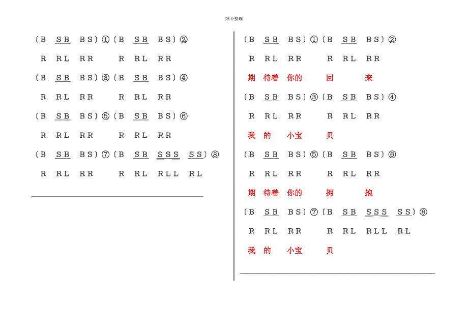 小宝贝非洲手鼓鼓谱_第3页