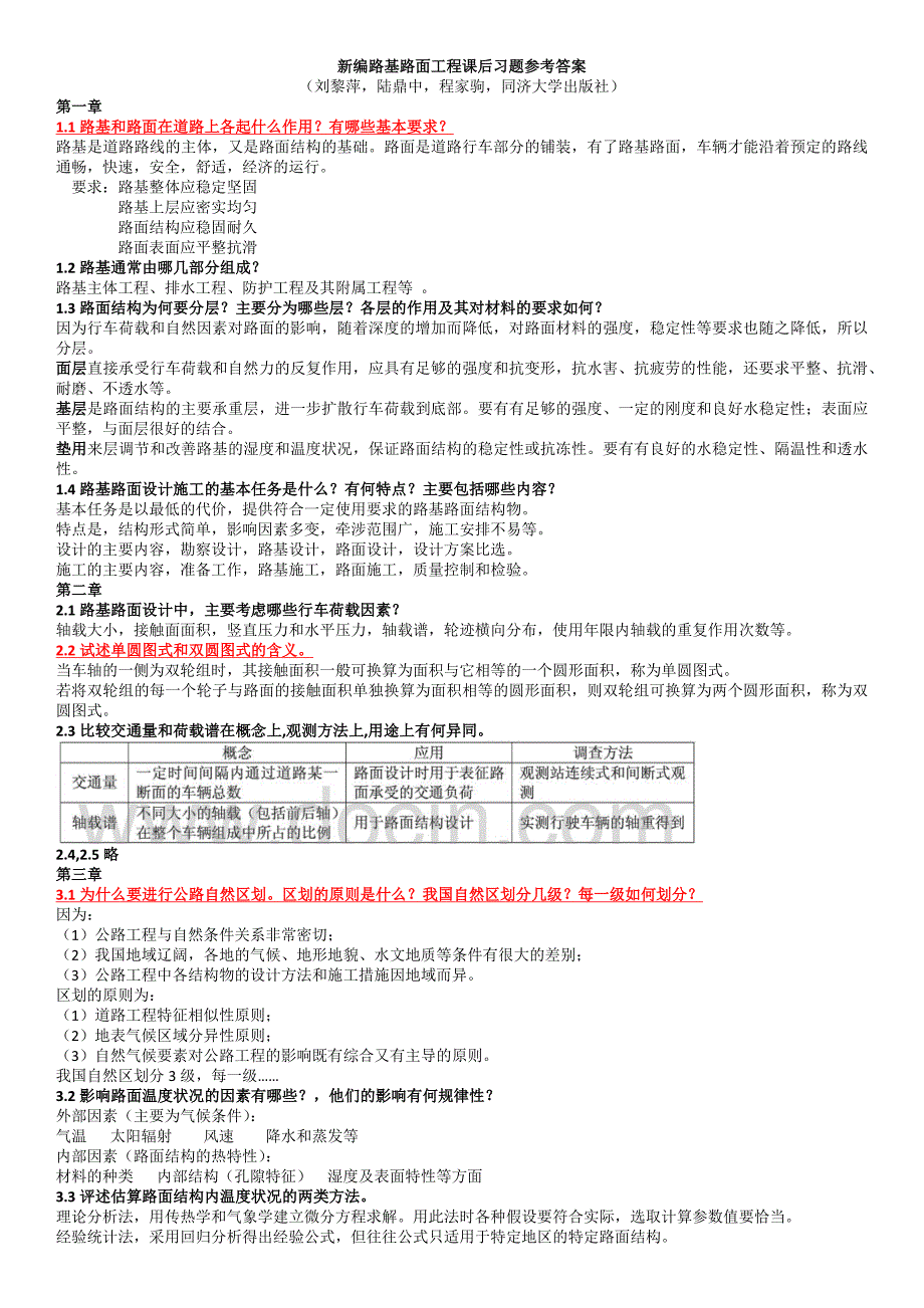 新编路基路面工程课后习题答案_第1页