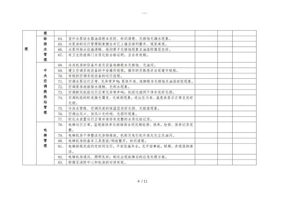 物业服务质量标准考核评分表_第4页