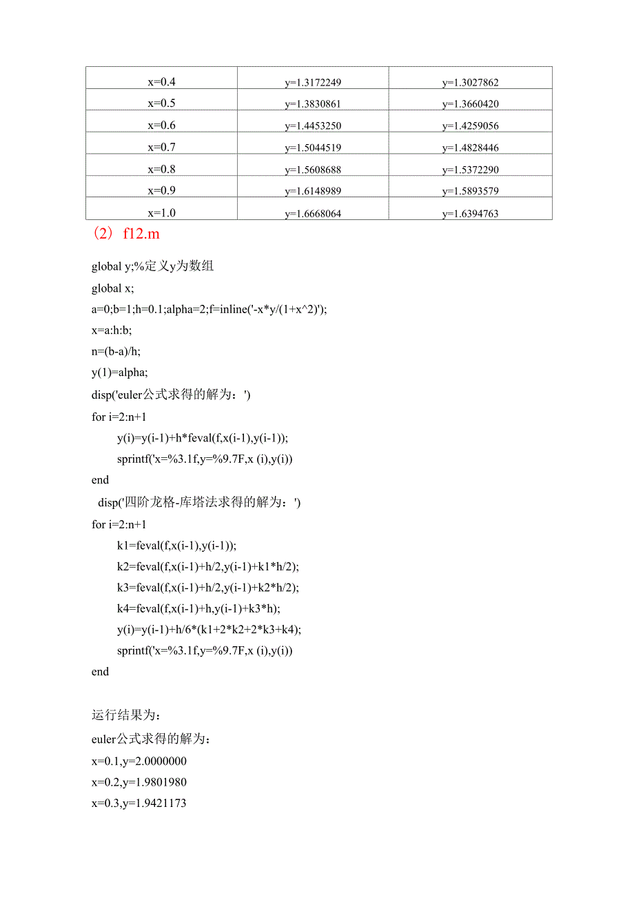 数值分析课程设计实验六_第3页