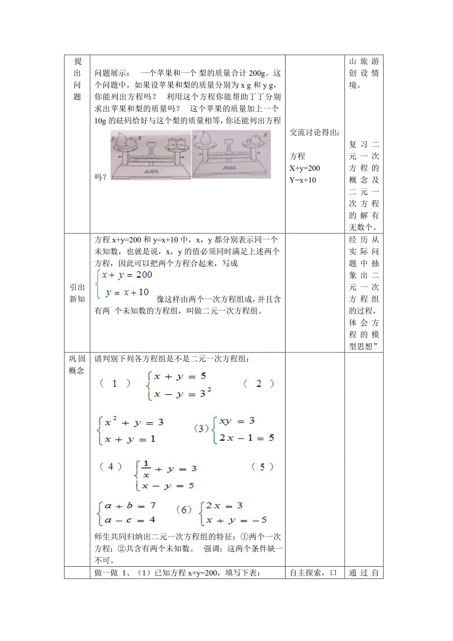 《二元一次方程组》教学设计_第2页