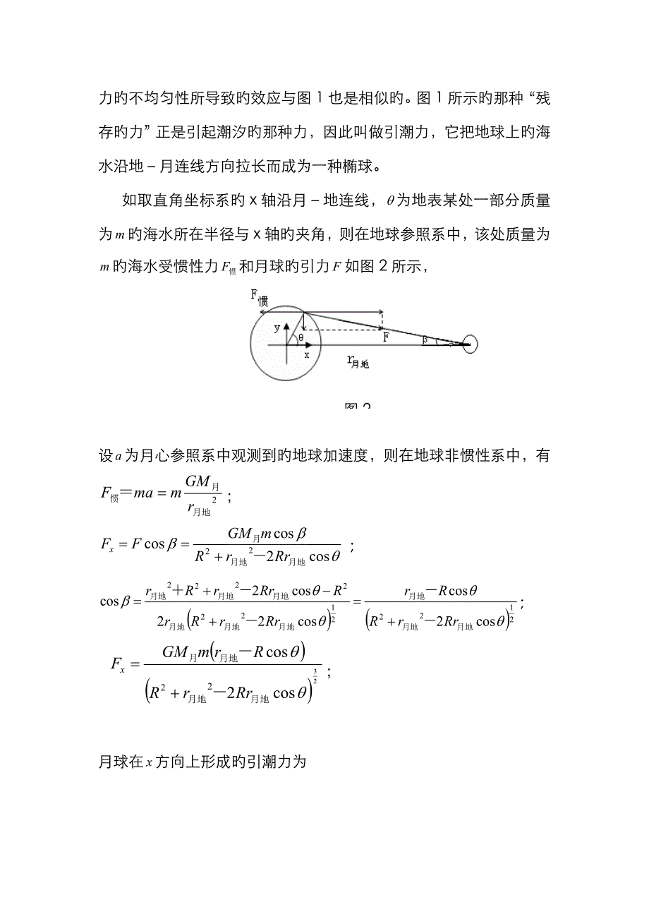 月亮和太阳对海洋潮汐影响大小的理论探讨_第3页