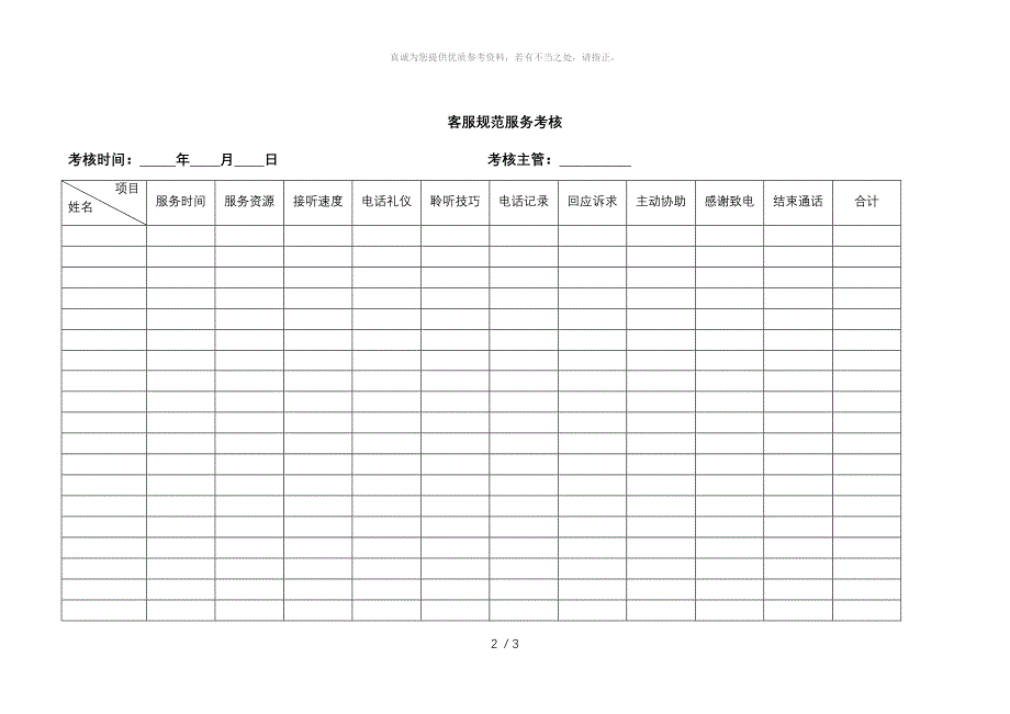 客服的考核标准_第2页