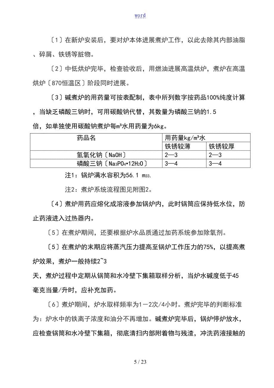 垃圾发电厂锅炉烘炉方案设计(DOC 23页)_第5页