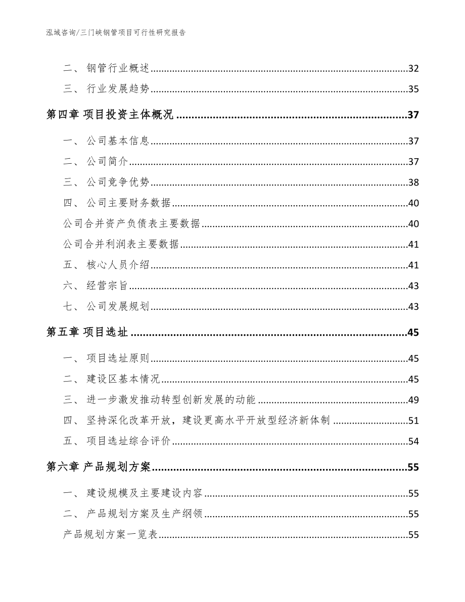 三门峡钢管项目可行性研究报告（模板范文）_第2页