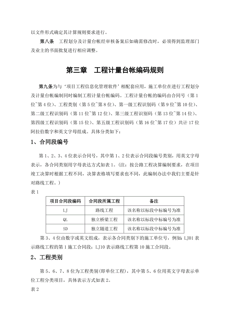 公路工程台帐编制管理办法_第3页