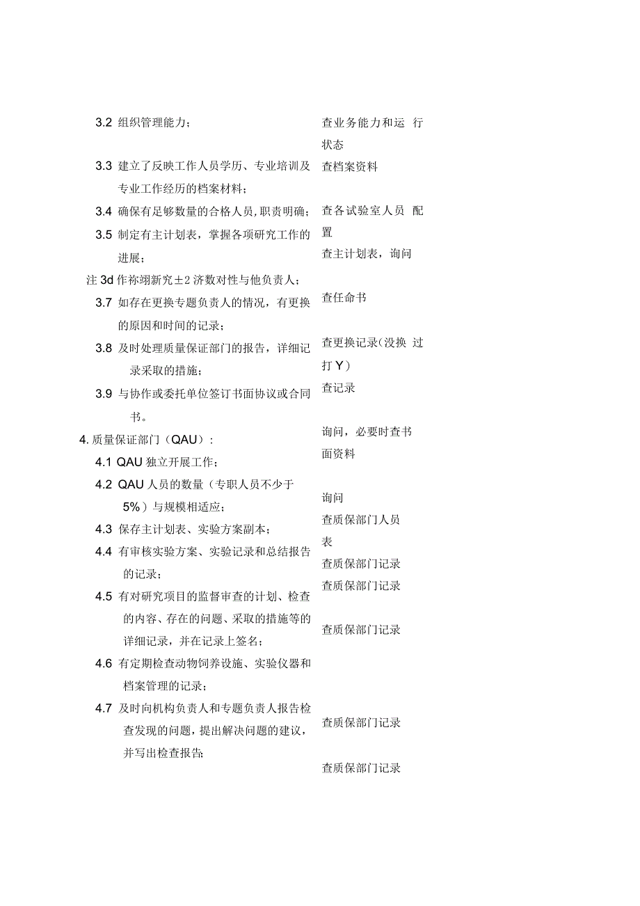 药物非临床研究质量管理规范检查标准评分表_第2页