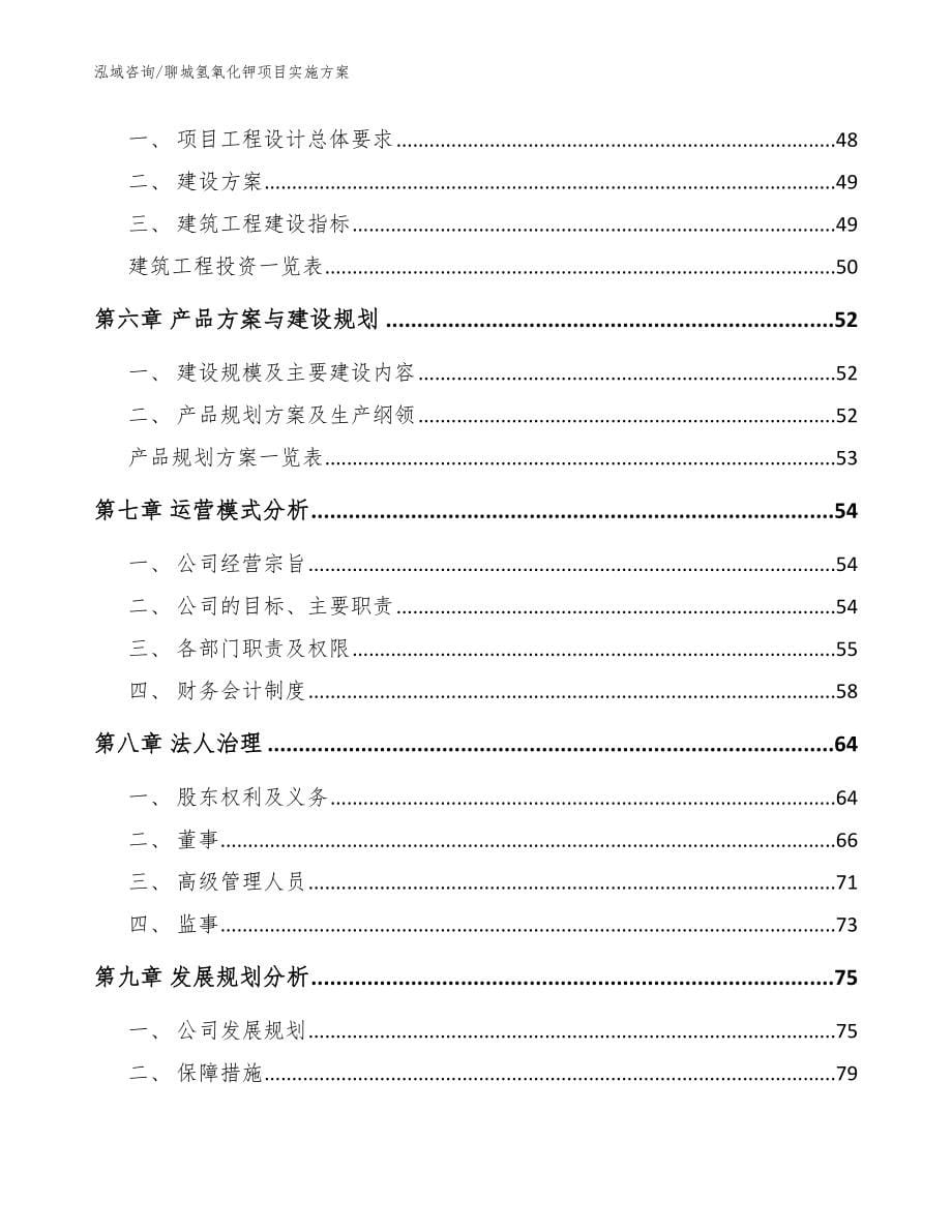 聊城氢氧化钾项目实施方案【模板参考】_第5页