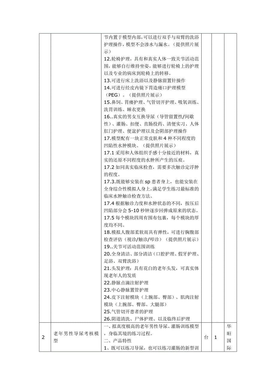 2019年淮北卫生学校老年护理实训室采购_第2页