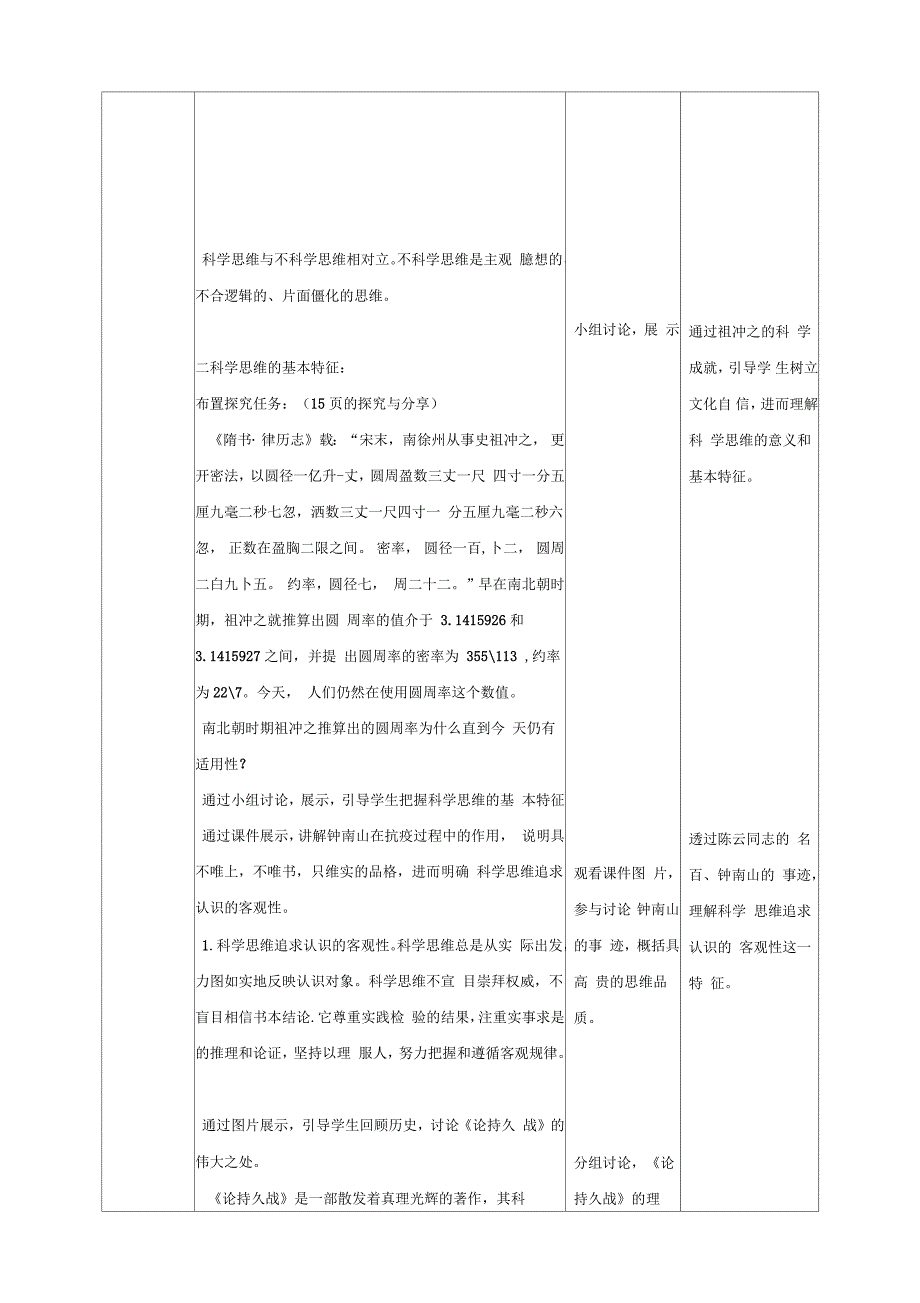 高三思政选修3逻辑与思维《科学思维的含义与特征》精品教学设计_第2页