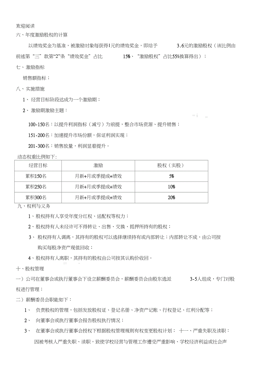 成都培训学校股权激励办法_第2页