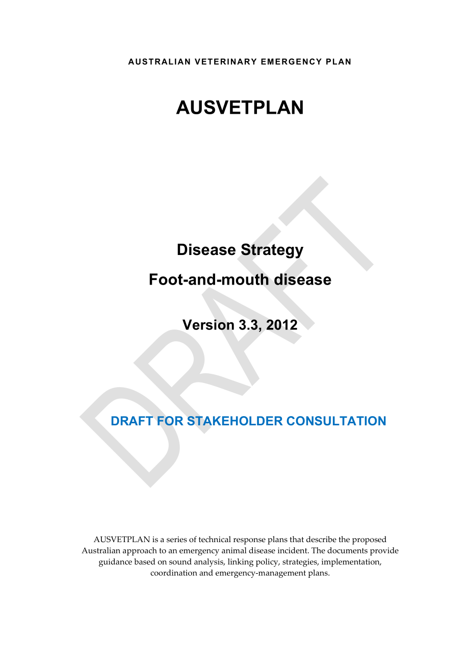 Disease Strategy Template - Animal Health Australia_第1页