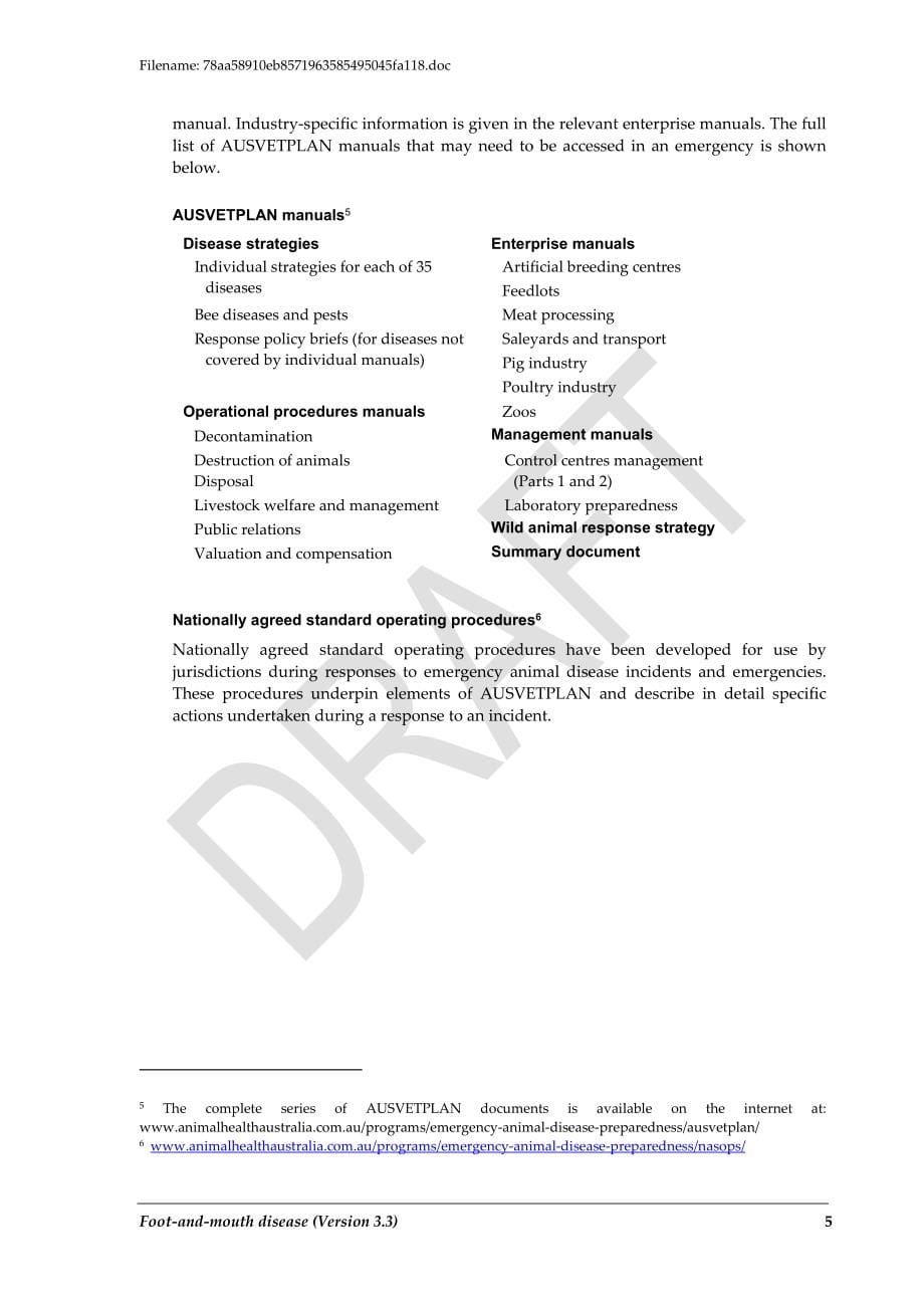 Disease Strategy Template - Animal Health Australia_第5页