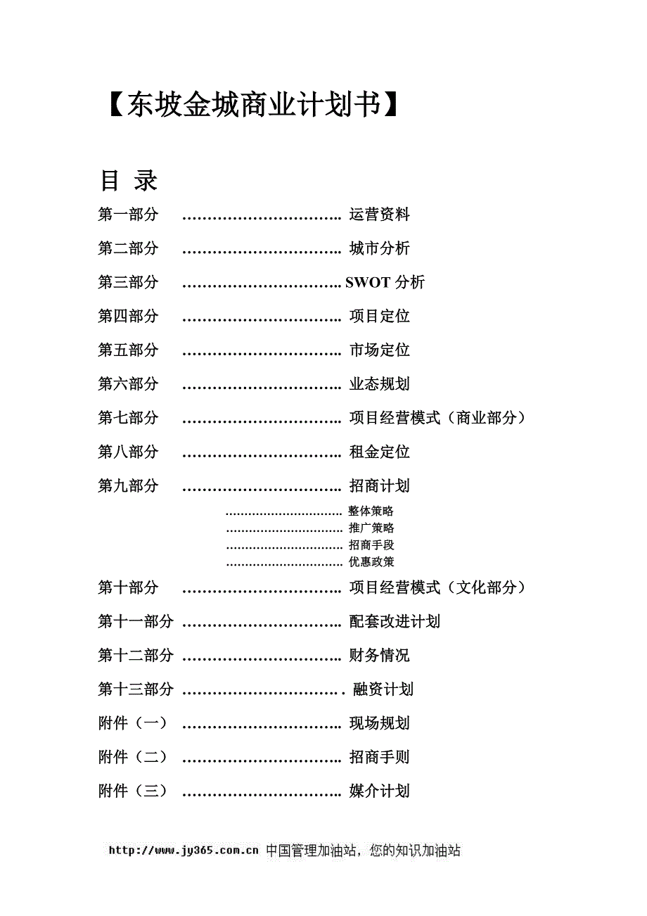 东坡金城商业计划书(doc14)_第1页