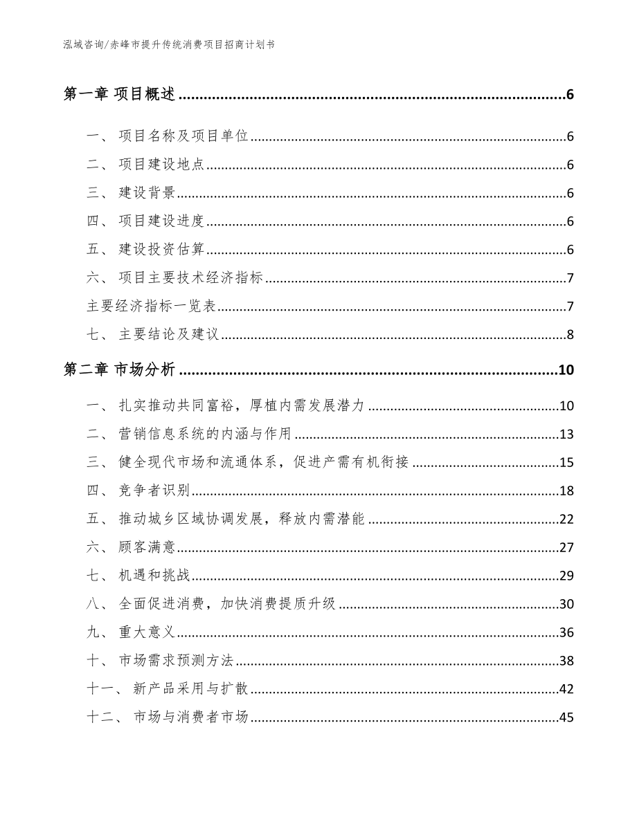 赤峰市提升传统消费项目招商计划书_第2页