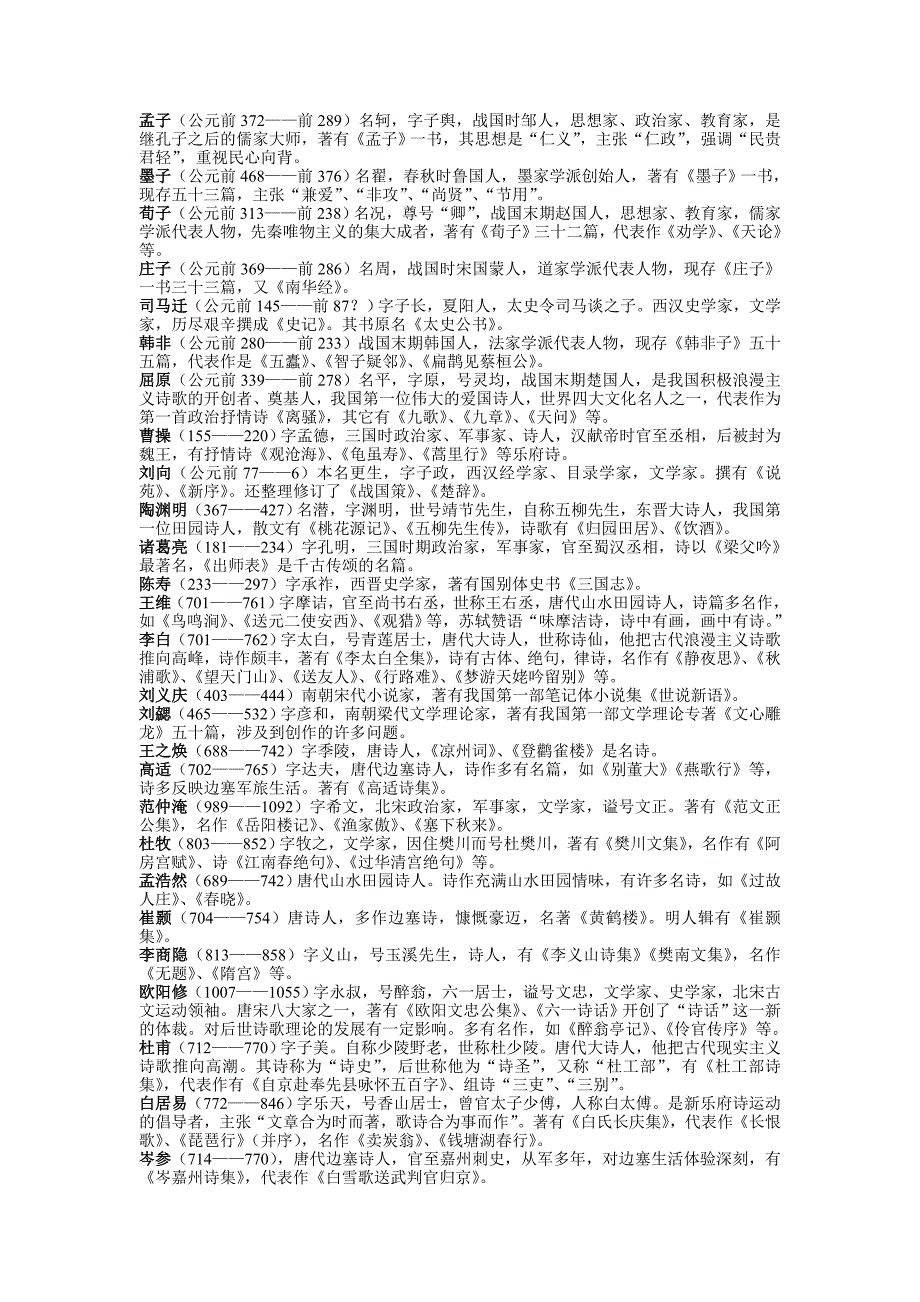 初中文学常识收集和整理分享_第3页