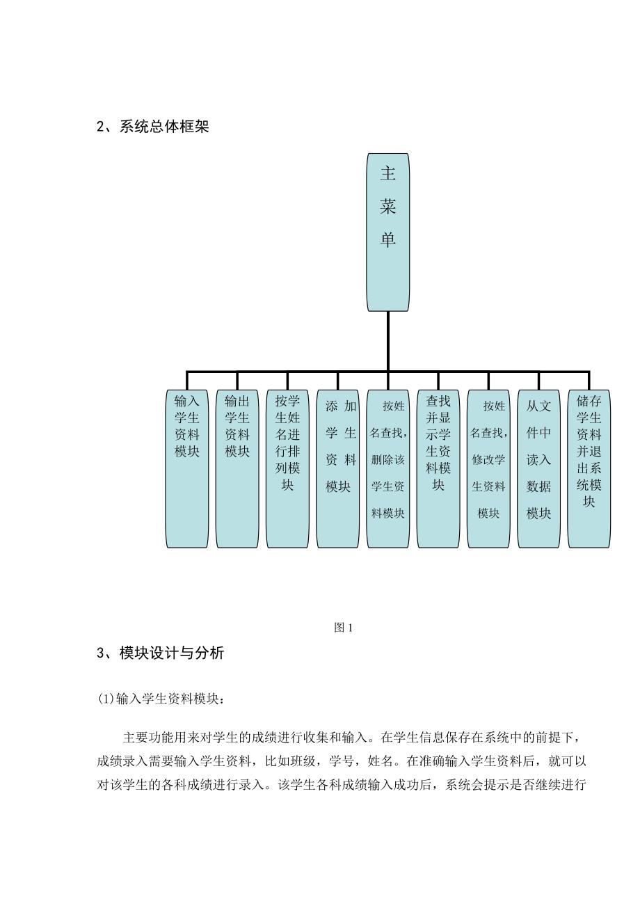 学生成绩管理系统课程设计报告_第3页