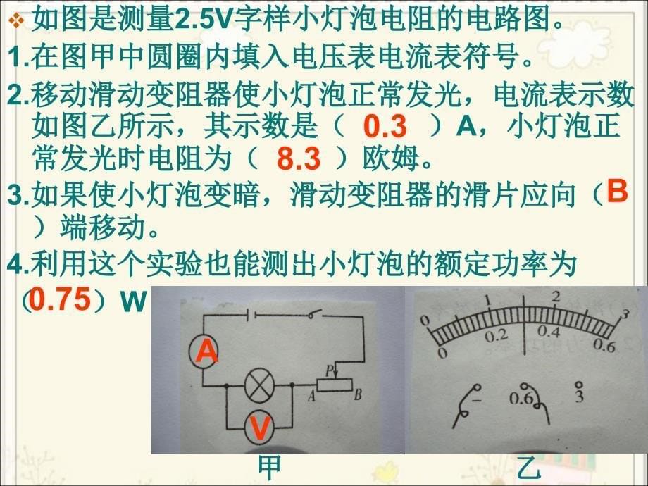 中考物理电学实验专题复习课件.1_第5页