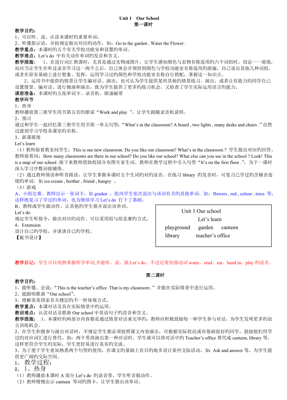 2023年PEP小学四年级下册英语全册教案_第3页