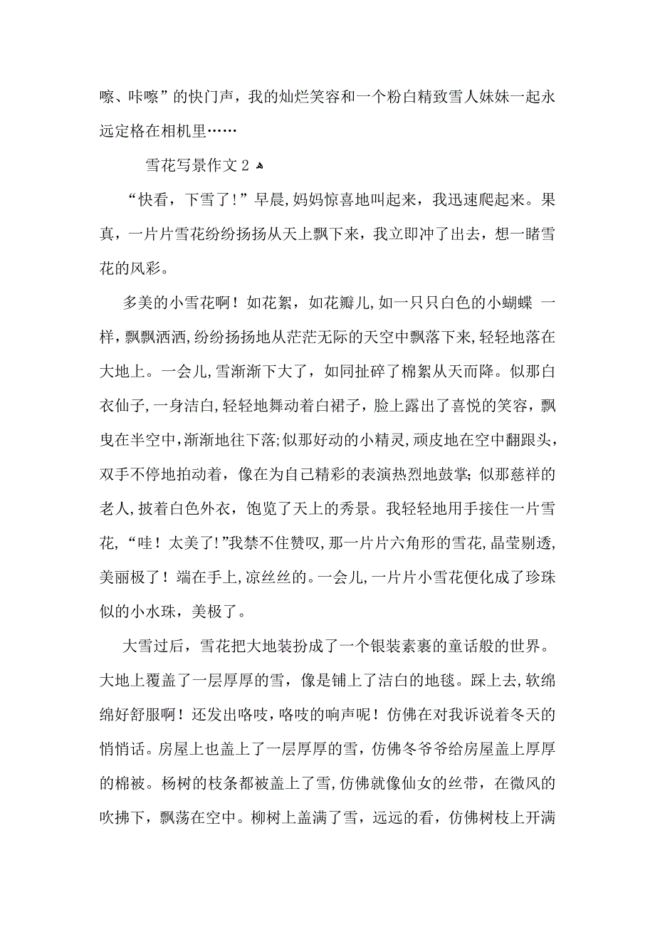 雪花写景作文_第2页