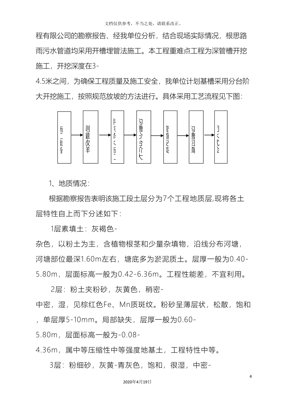 污水管道深沟槽大开挖施工方案样本_第4页