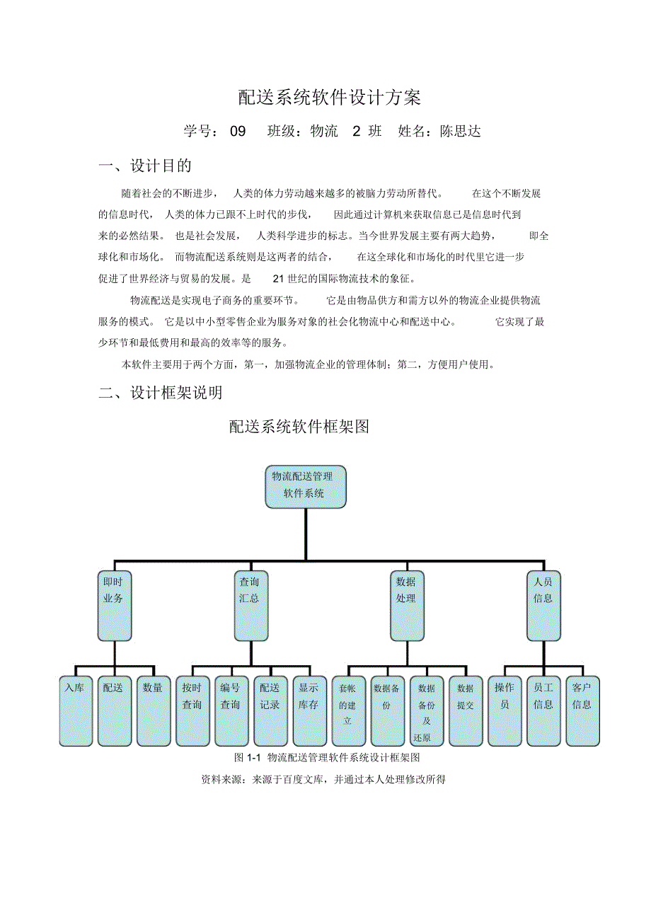 配送系统软件设计方案_第1页