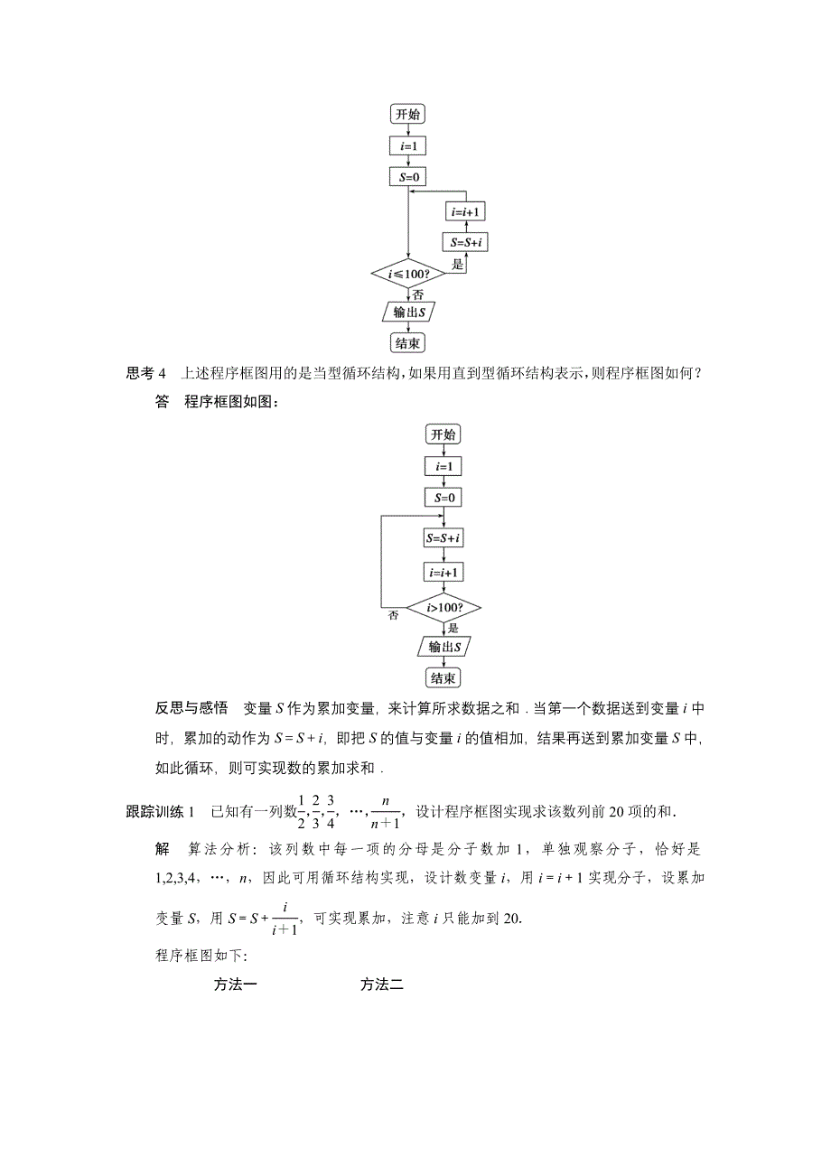 112程序框图与算法的基本逻辑结构第3课时学案（人教A版必修三）_第3页