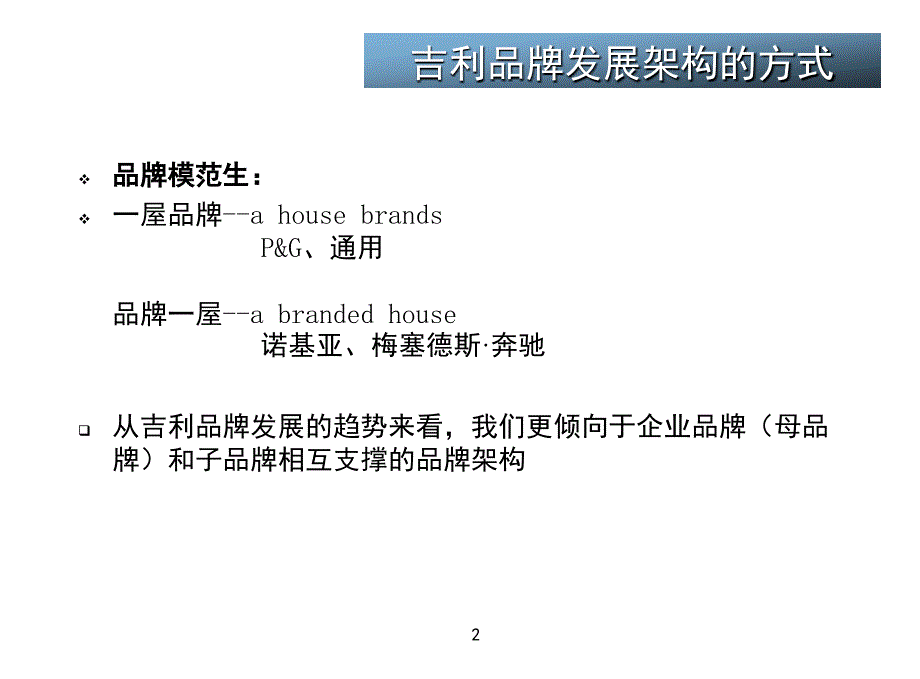 吉利品牌架构企业品牌战略定位_第2页