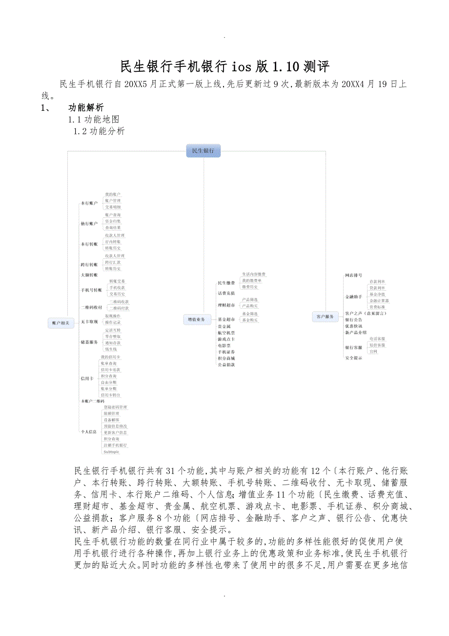 民生手机银行测评报告_第1页