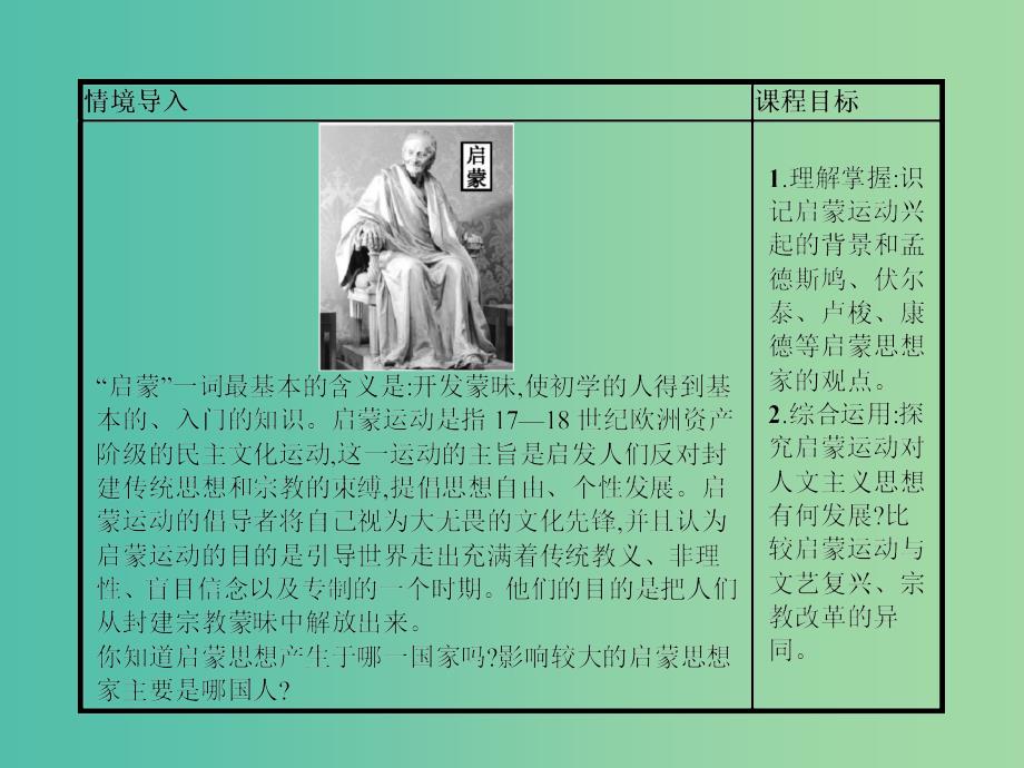 高中历史 第三单元 从人文精神之源到科学理性时代 14(理)性之光课件 岳麓版必修3.ppt_第2页