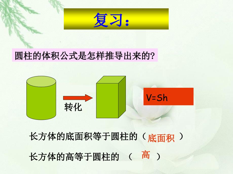 六年级数学下册2圆柱与圆锥单元练习第一课时课件_第2页