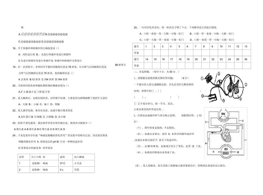 七年级下学期期末模拟考试_第5页