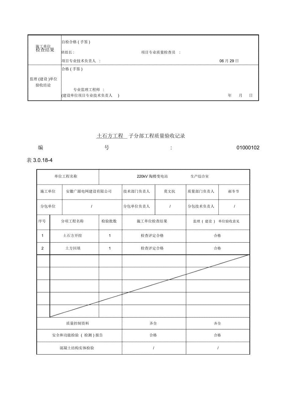 地基与基础分部工程质量验收记录表样本_第5页