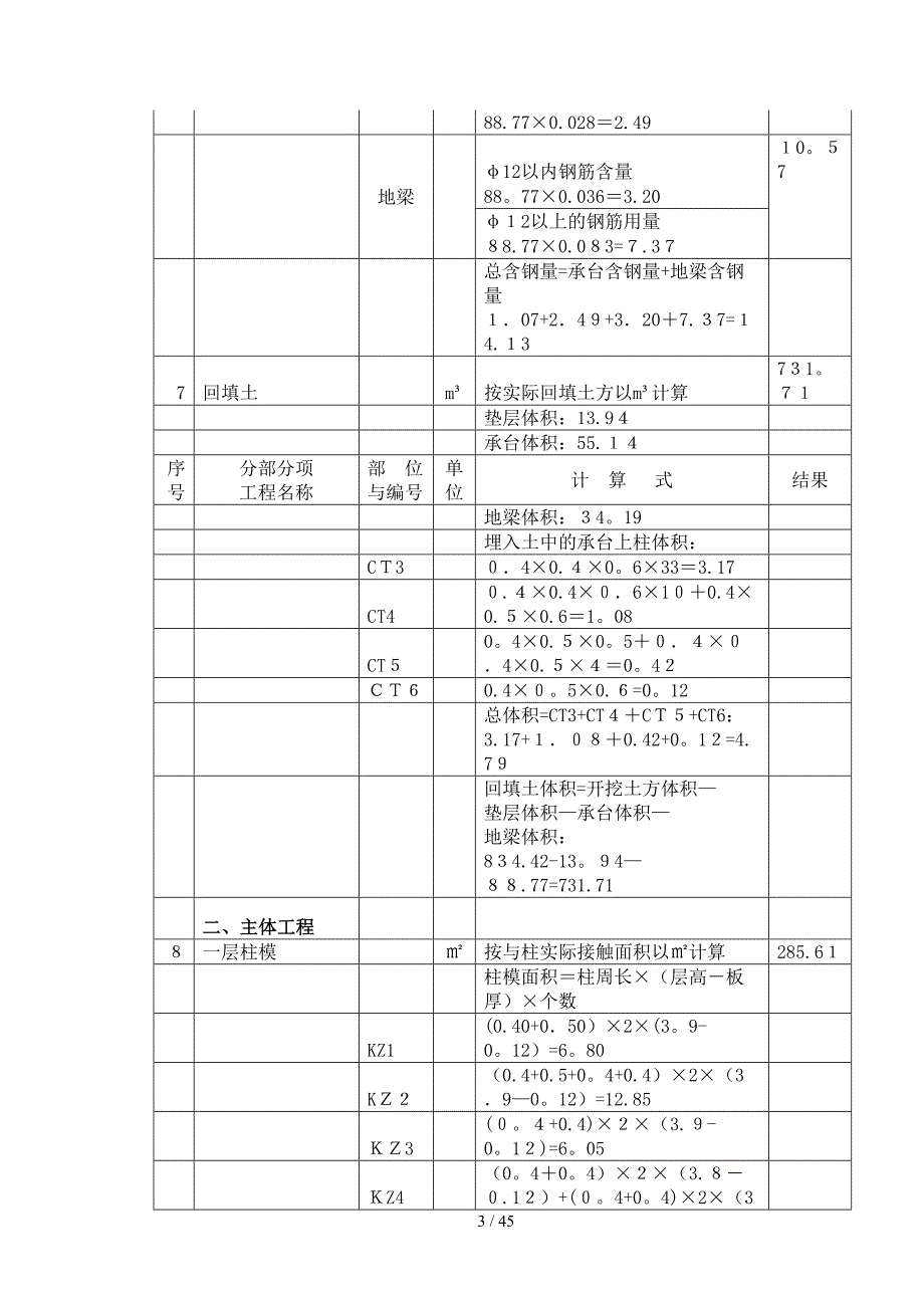 工程量计算表_第3页