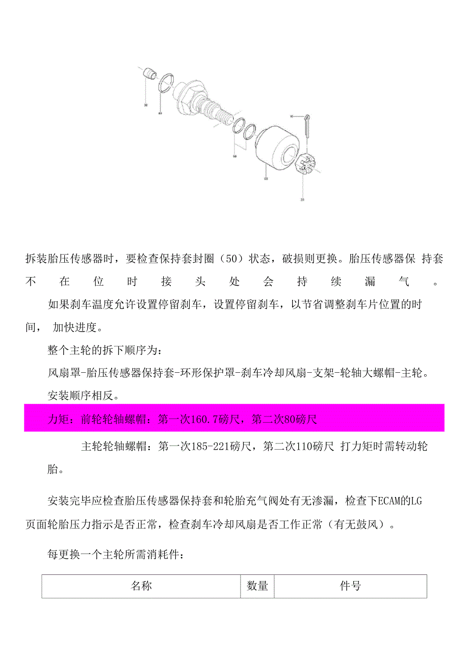 空客A320飞机更换机轮及刹车注意事项_第4页