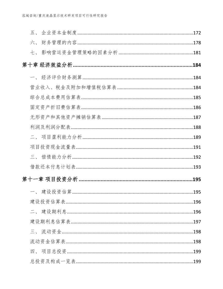 重庆液晶显示技术研发项目可行性研究报告_模板_第5页