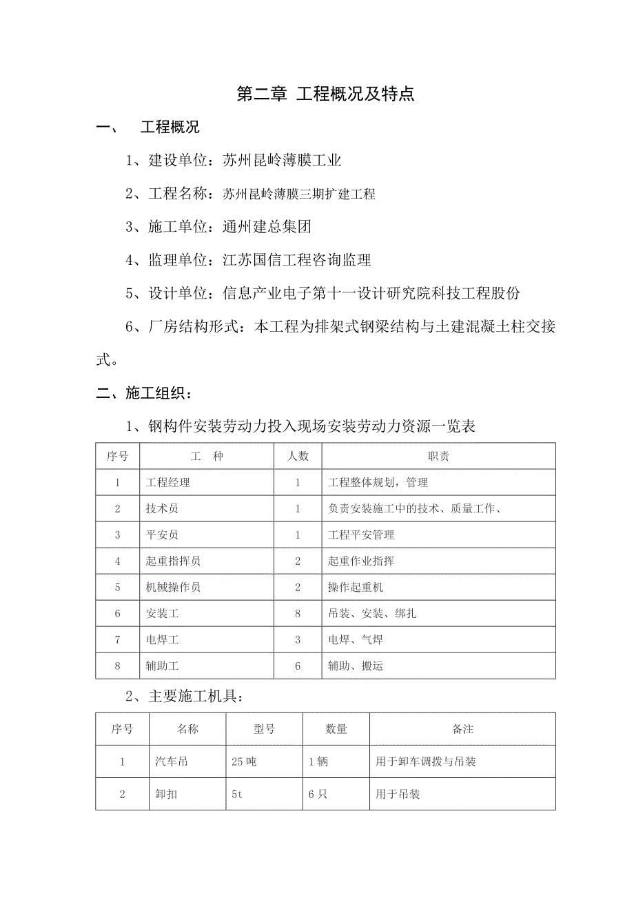 苏州昆岭薄膜三期扩建工程9a号建筑（生产厂房2）主体钢结构工程吊装方案_第2页