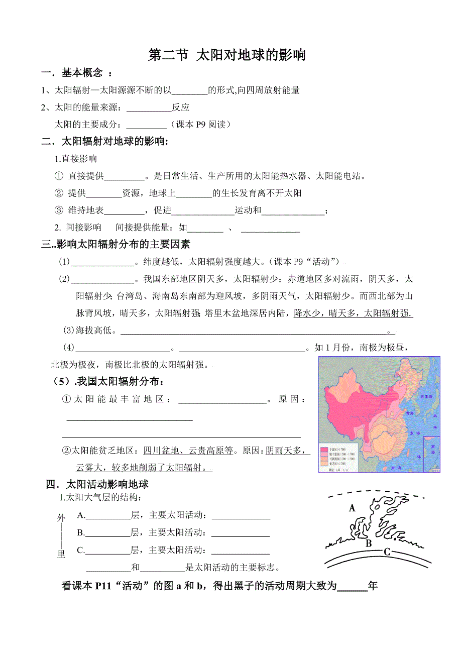 第二节 太阳对地球的影响新_第1页