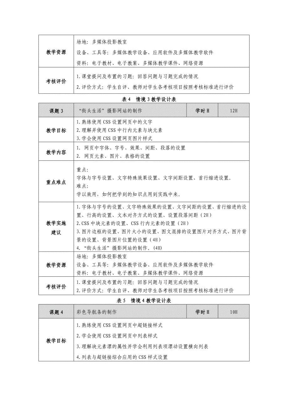 网页设计课程标准_第5页