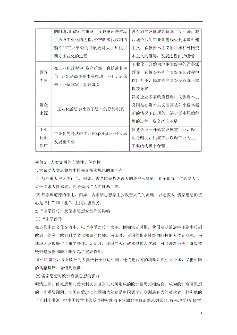 高考历史二轮复习专题五中外关联视角主题人类文明的多样性差异性交融性包容性学案_第3页