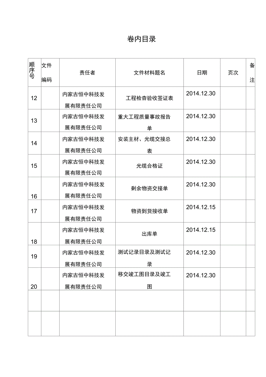 移动竣工资料模板_第2页