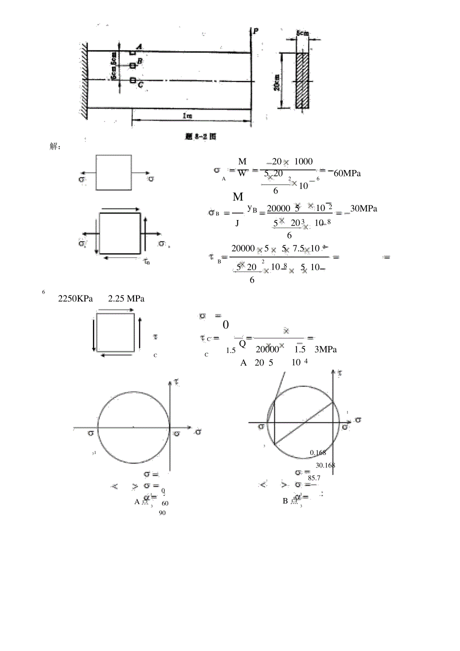 材料力学(金忠谋)第六版答案第08章_第2页
