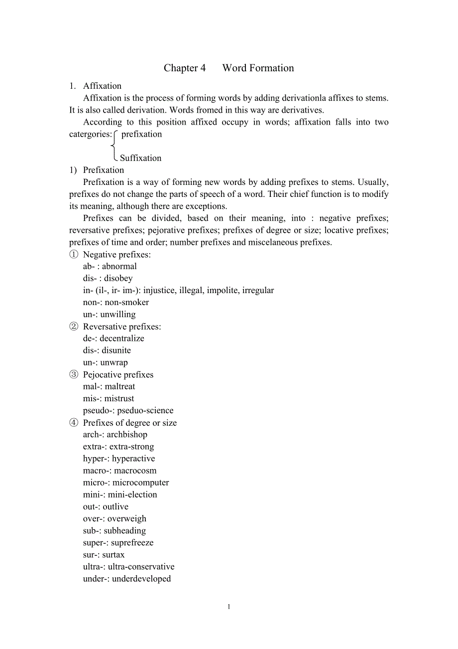 Chapter 4 Word Formation_第1页